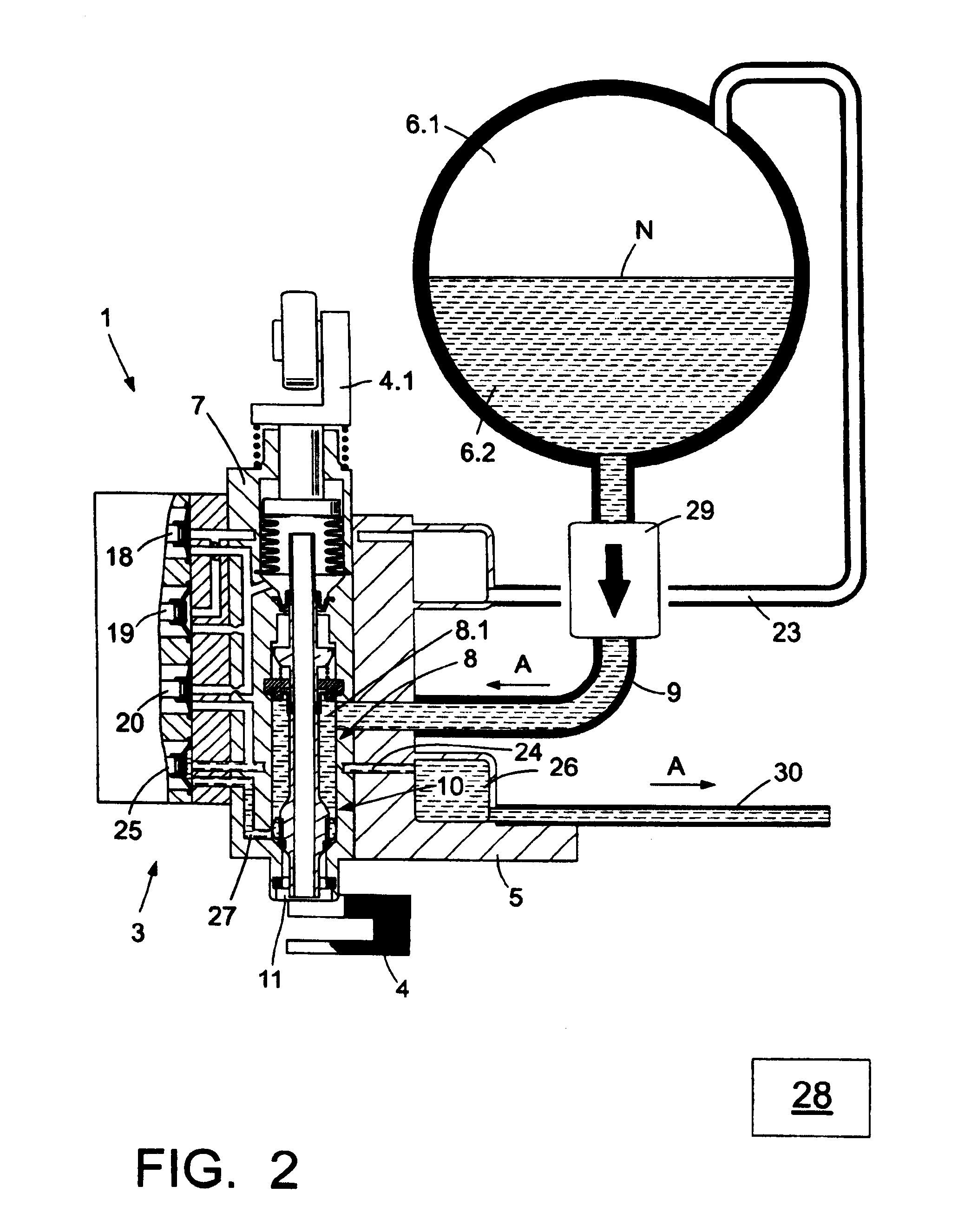 Filling system for hot filling of beverage bottles or containers in a bottle or container filling plant