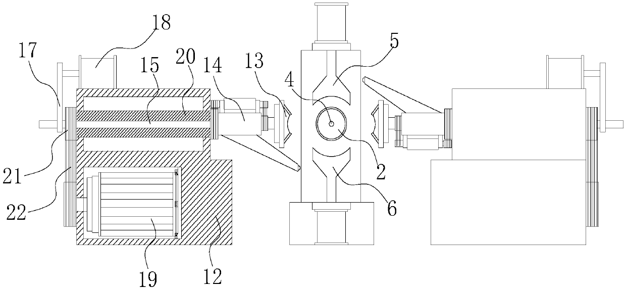 A rotor core winding processing device