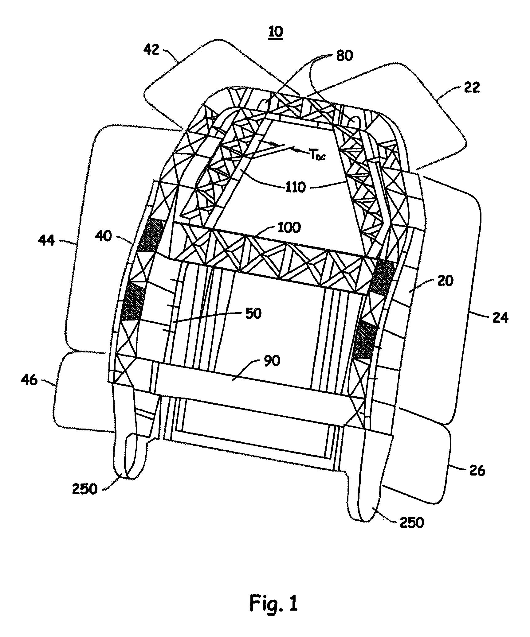 Vehicular seat back assembly