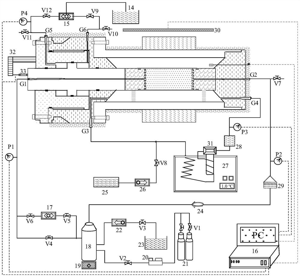 A device and method for analyzing the mechanical properties of hydrate sediments based on low-field NMR