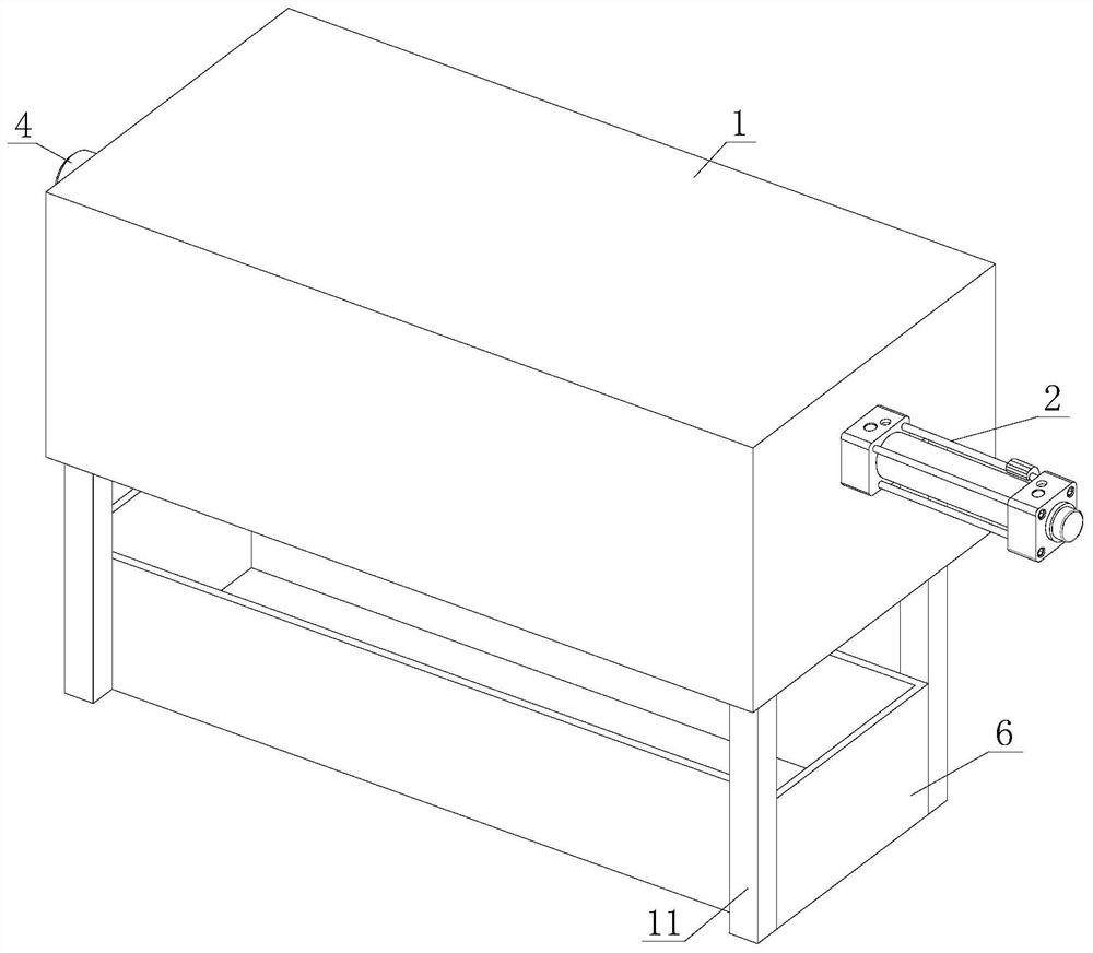 Solid-liquid separation filter pressing equipment with shock absorption and dislocation prevention functions