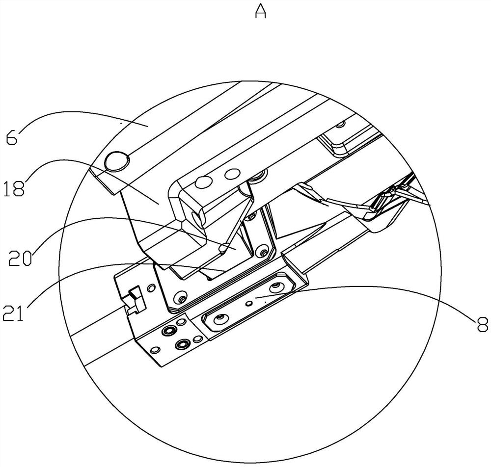 Car instrument bracket core pulling mechanism