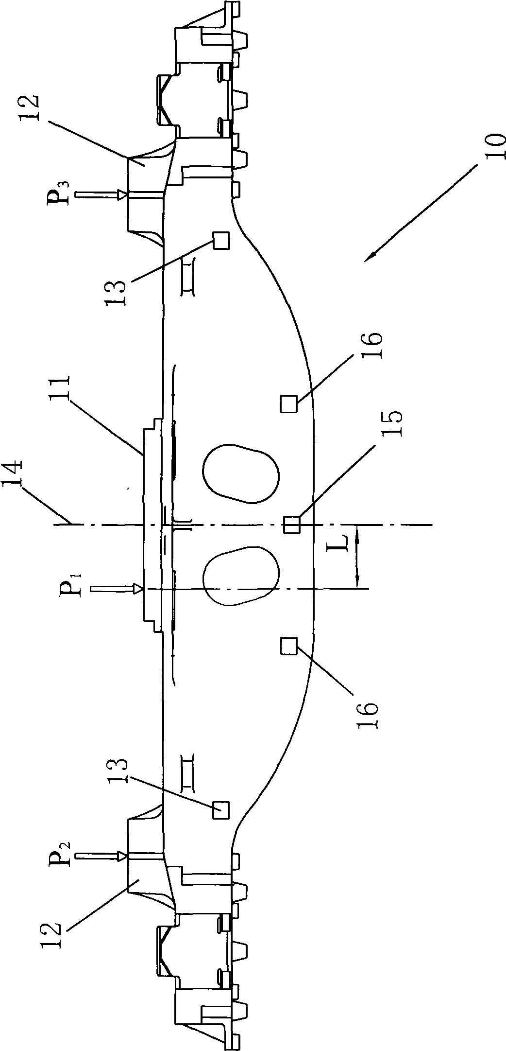 Swing bolster load test structure and method