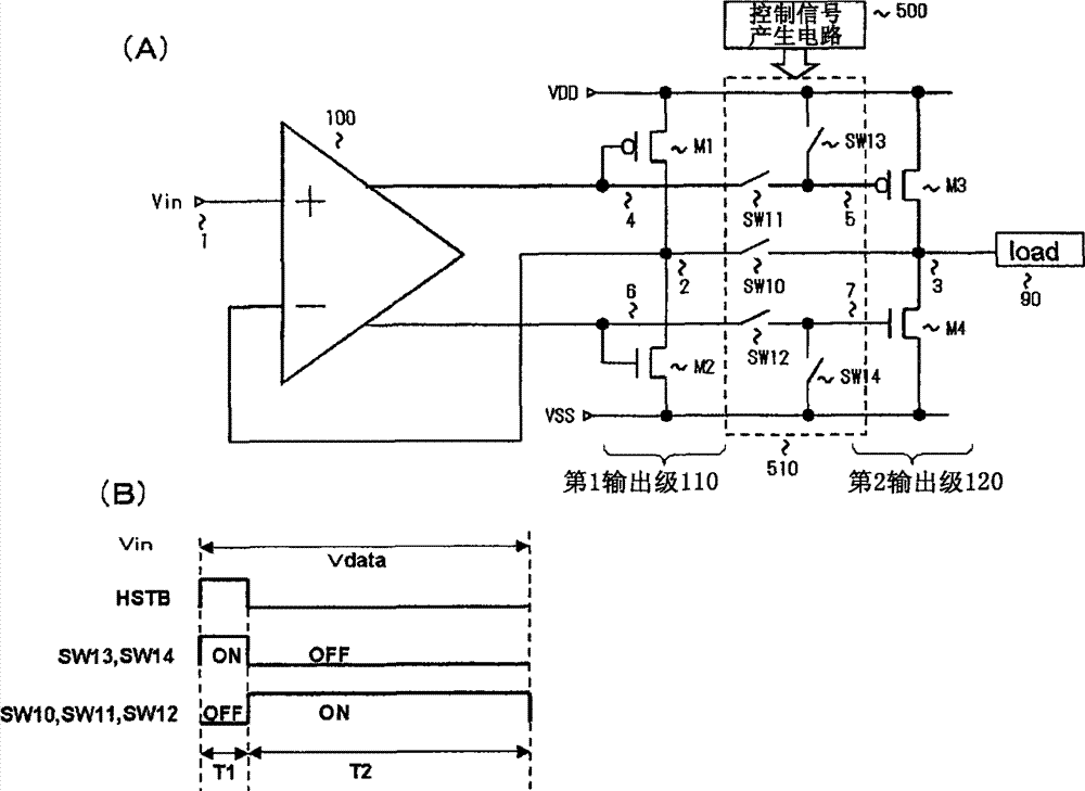 Output amplifier circuit, output circuit, data driver and display device