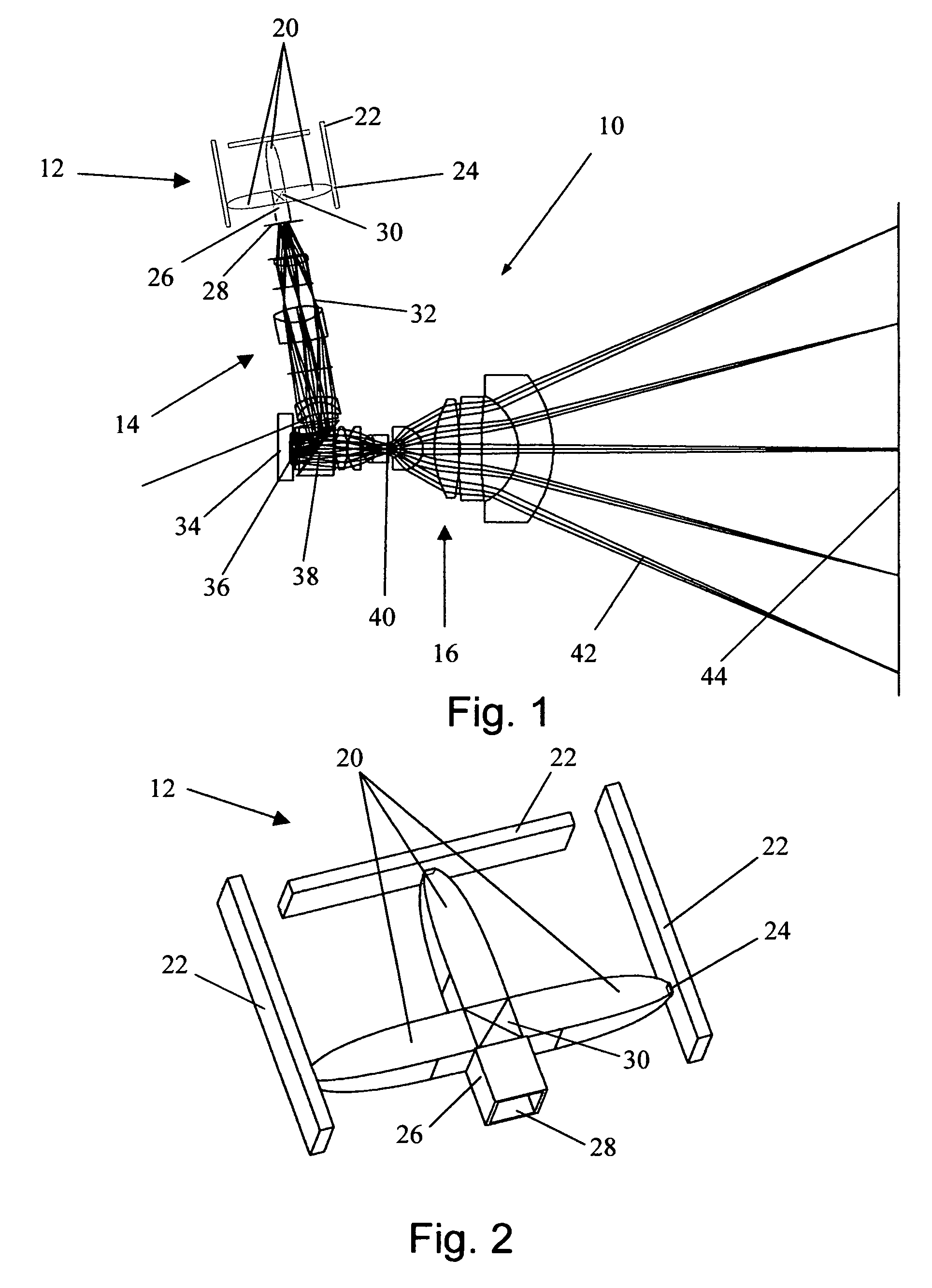 Light emitting diode projection system