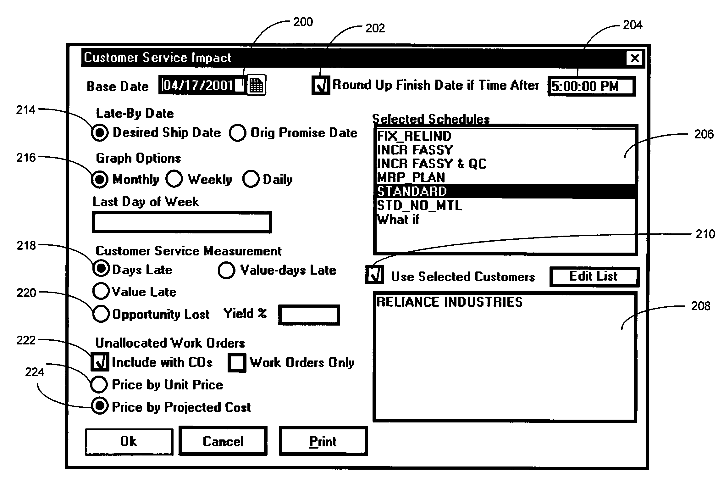 Computer program product for determining and reducing customer service impact