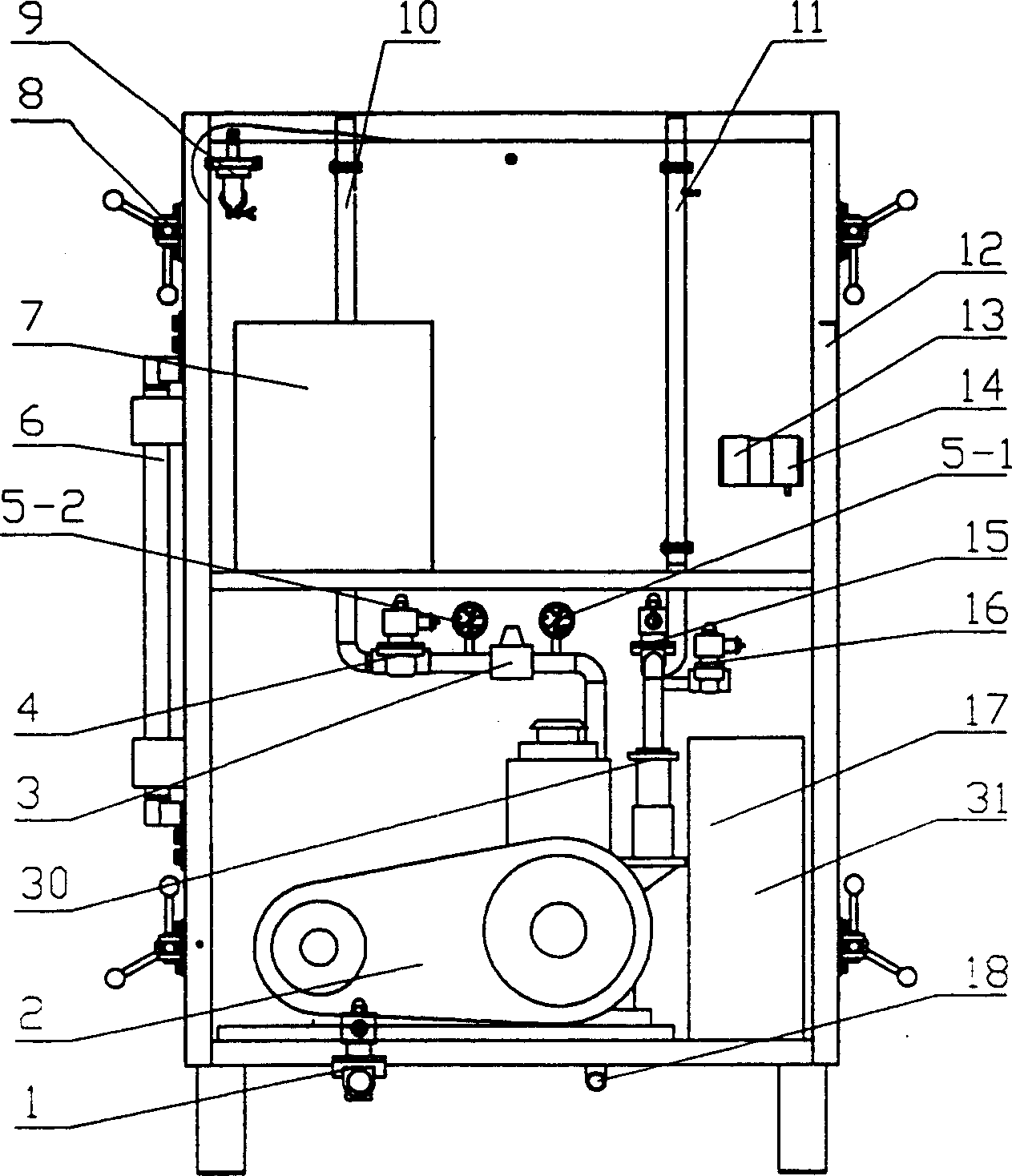 Gas phase replaceable demulcen machine