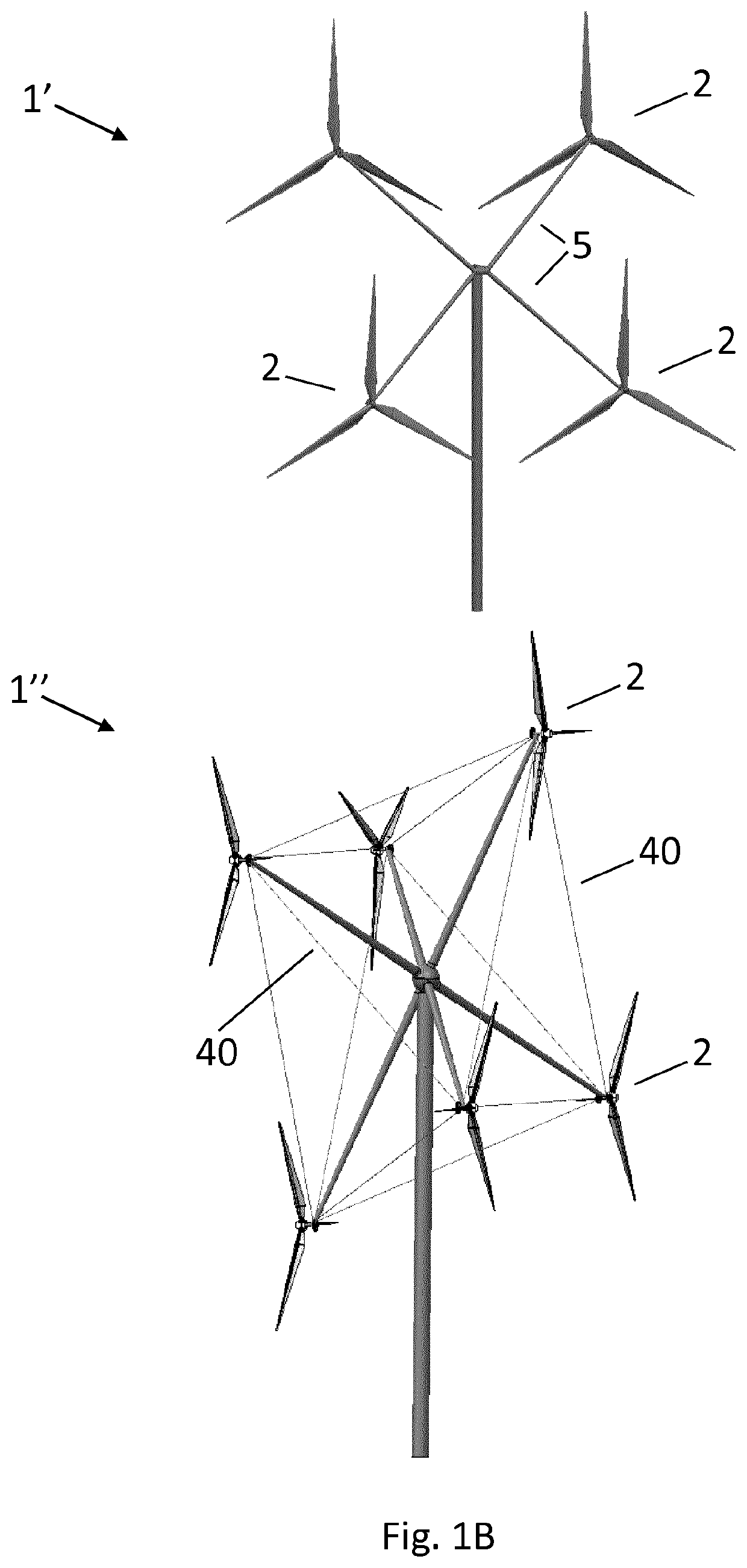 Wind turbine system with damping during service