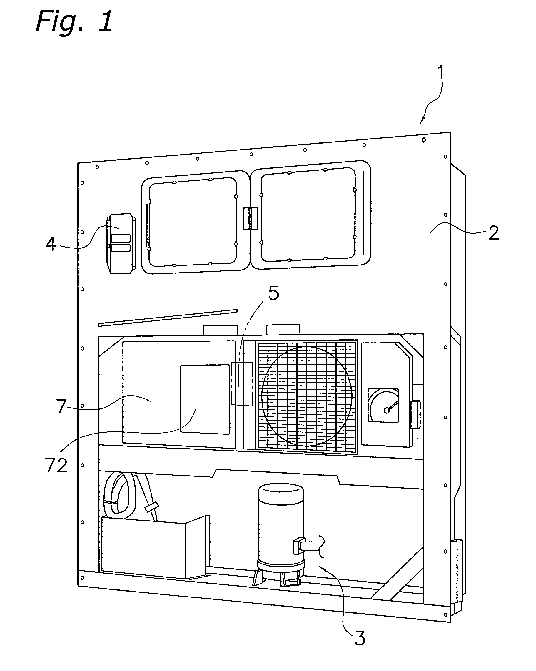 Refrigerator unit for container