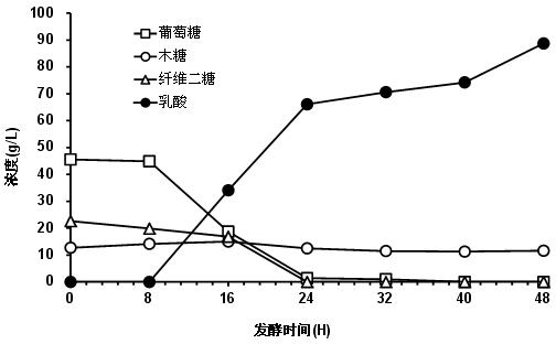 Preparation method of lactic acid by saccharifying and fermenting lignocellulose