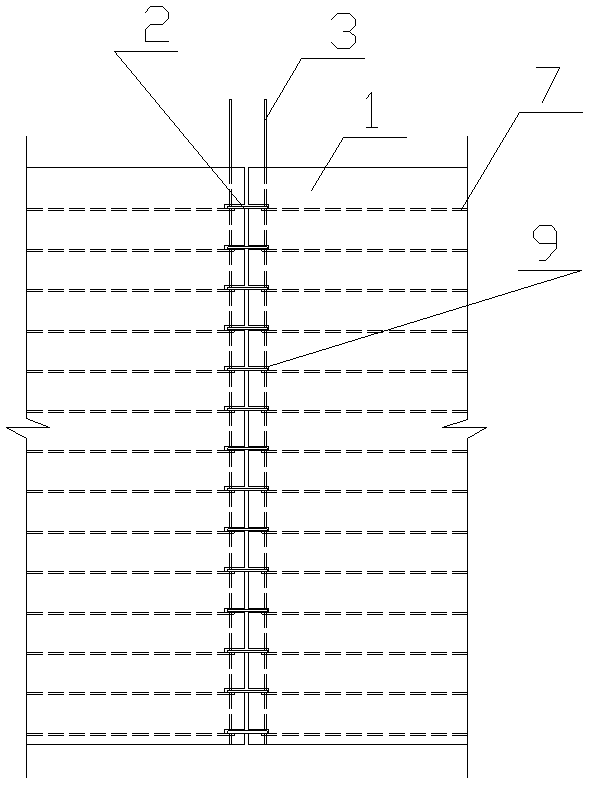 Joint connecting working method of a laminated-slab concrete composite precast component