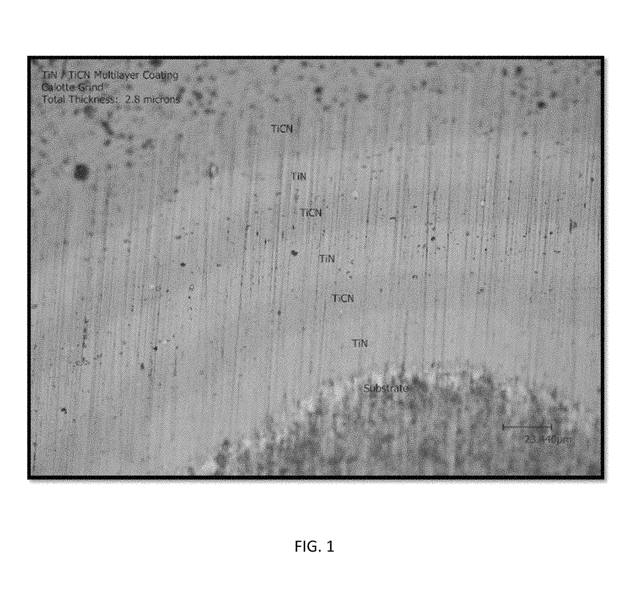 Multiple layer coating and coating method for dental devices and the like
