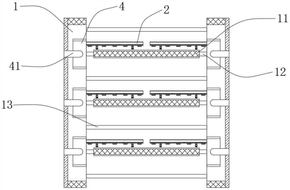 Chip packaging drying device with temperature balancing function