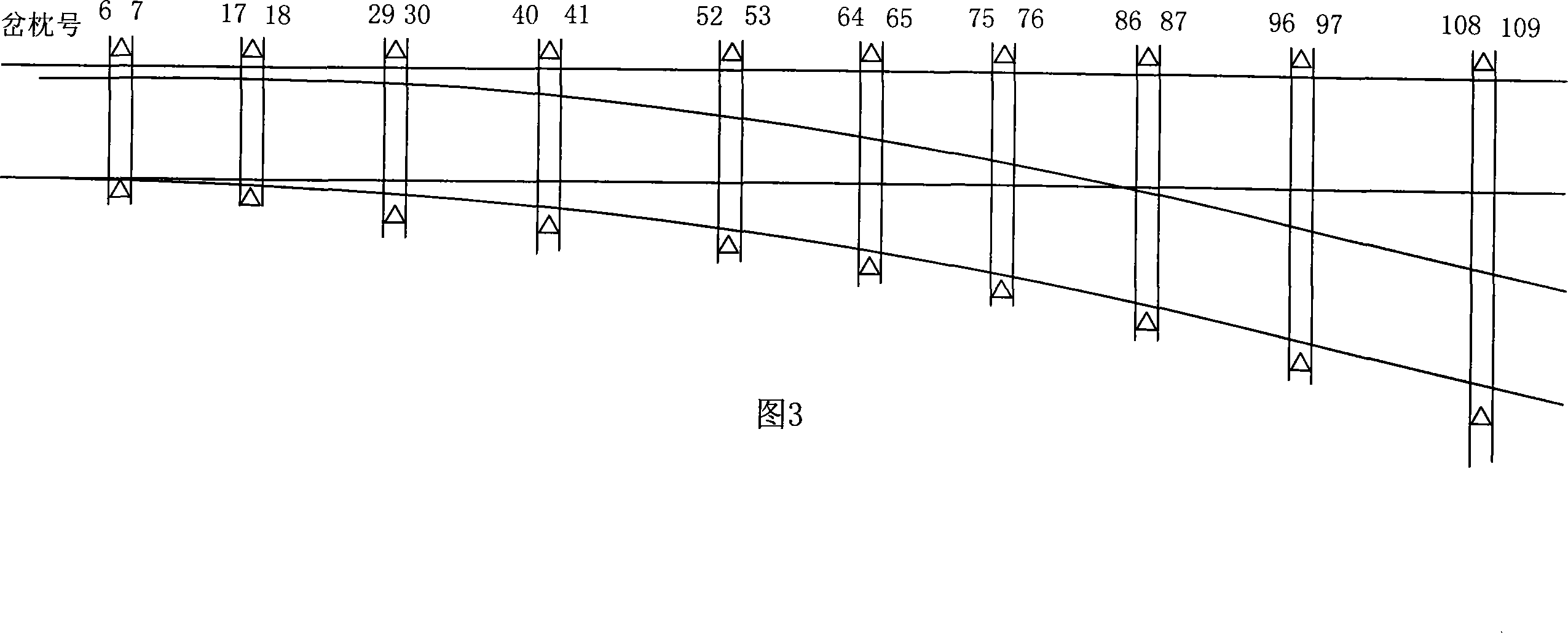 Runway switch laying method for ballast track passenger special line