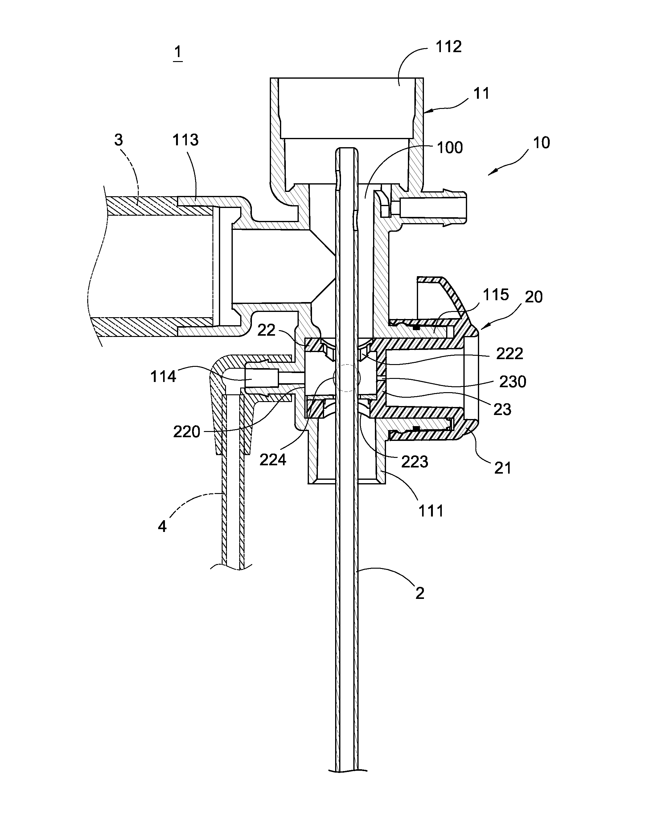 Airtight suction device with air supply function and rotary switch thereof