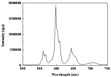 Orange red fluorescent powder for LED and preparation method thereof