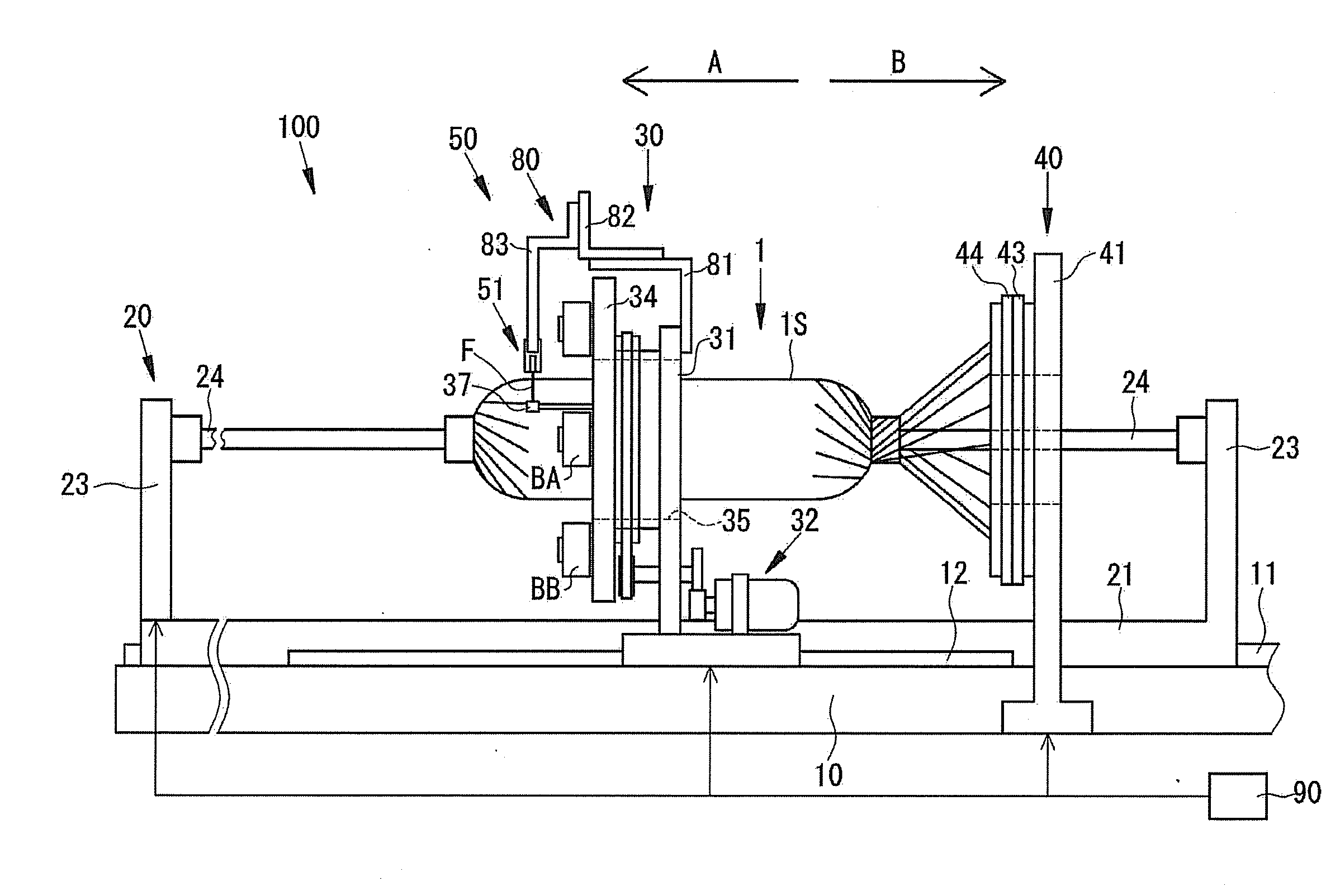 Chuck Device and Hoop Winding Device