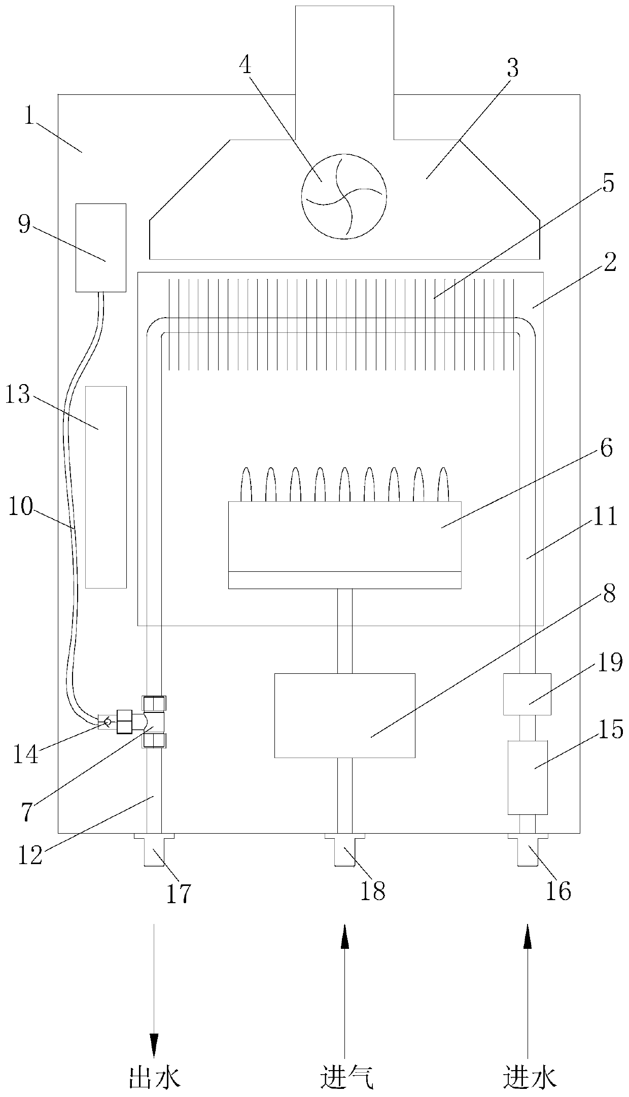 Oxygen-enrich gas water heater and work method thereof