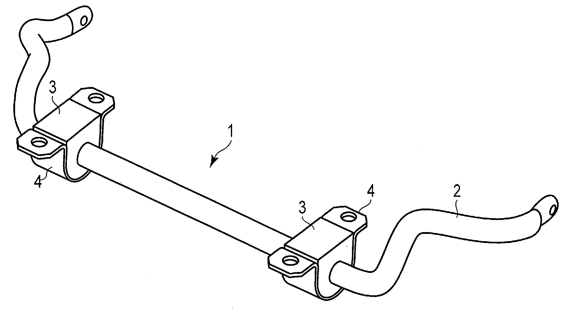 Bush- and bracket-integrated stabilizer bar