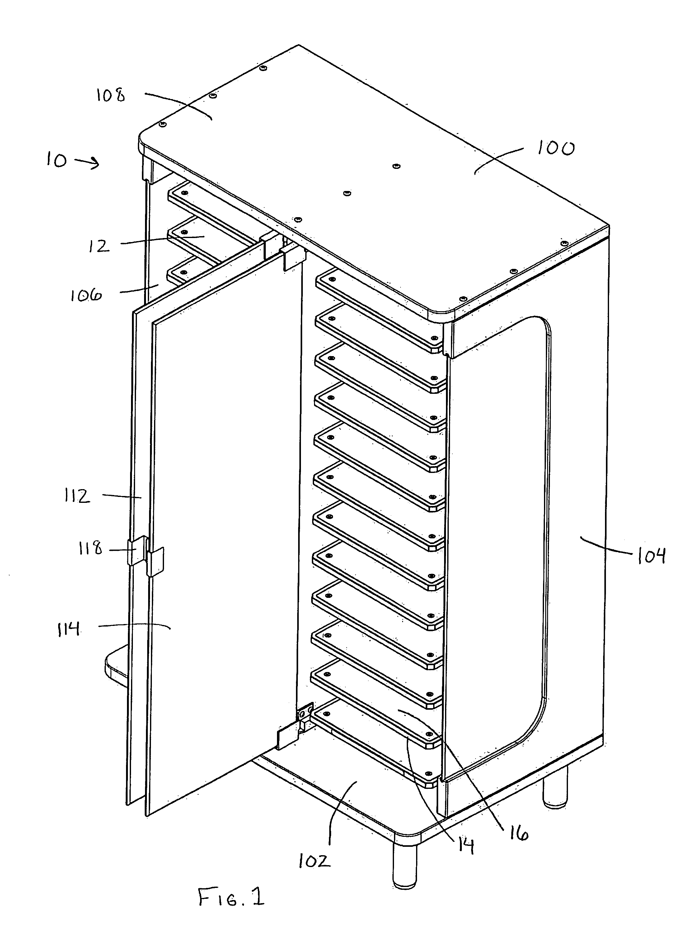 Food warming and holding device construction and method
