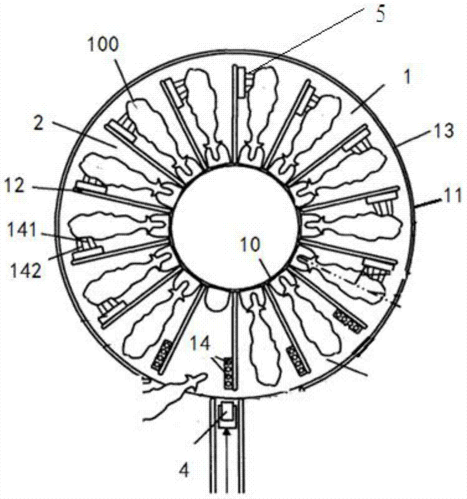 A milking cup group frequency conversion cleaning device and cleaning method