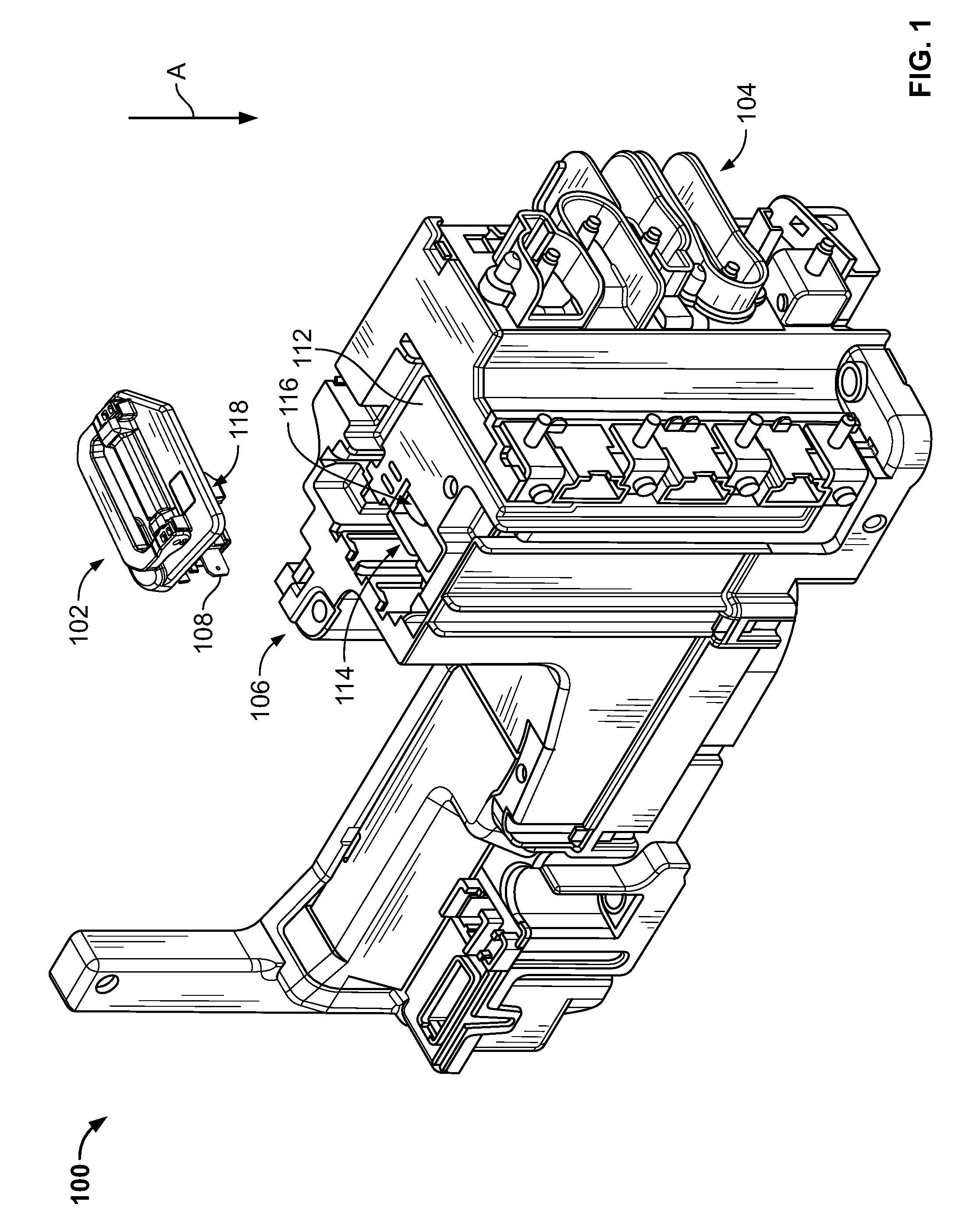 Service disconnect assembly for a high voltage electronic module