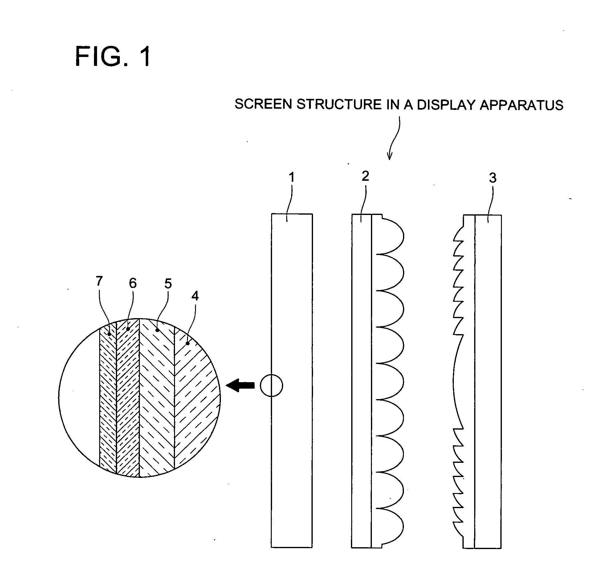 Display front plane, display linticular lens, and display fresnel lens