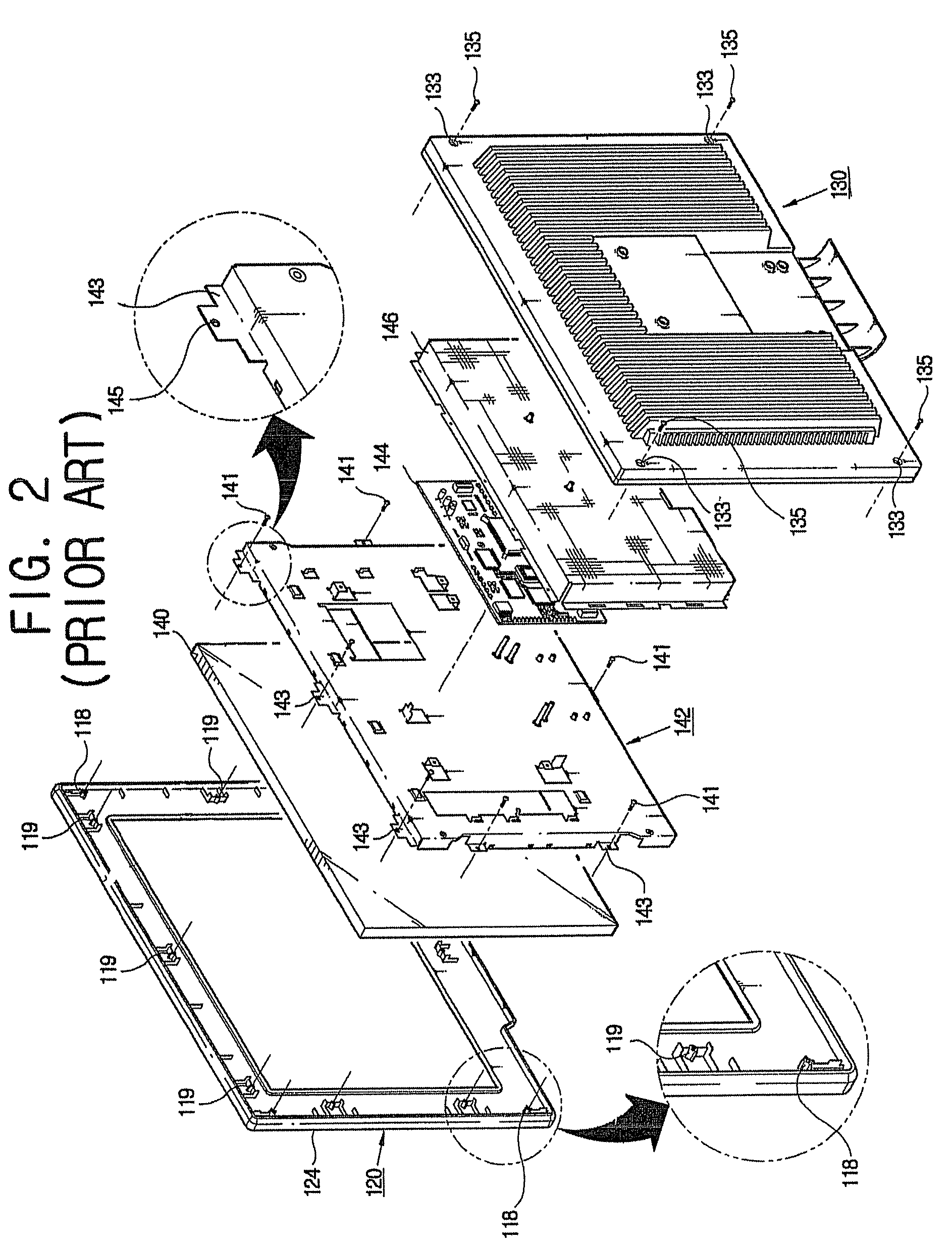 Thin display apparatus