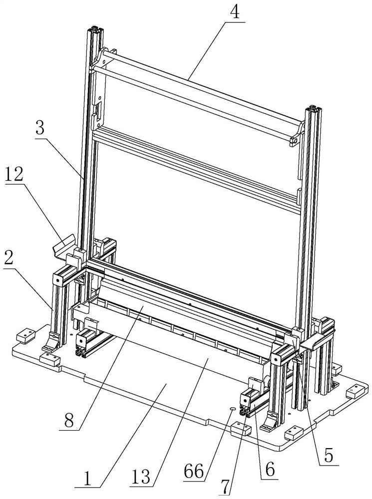 Assembling frame for manufacturing hollow fiber membrane module and automatic assembling device