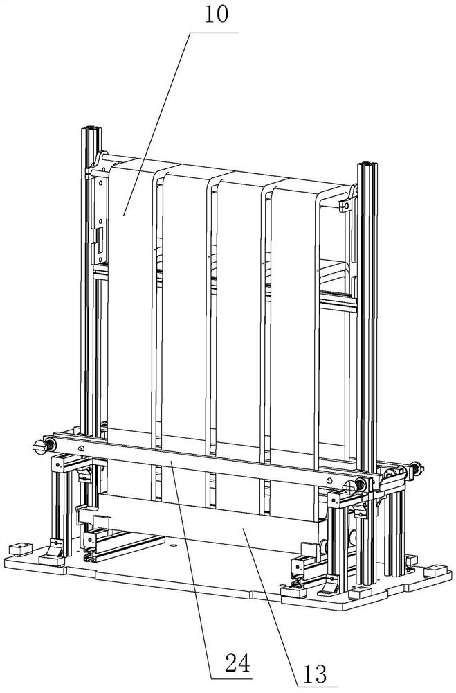 Assembling frame for manufacturing hollow fiber membrane module and automatic assembling device