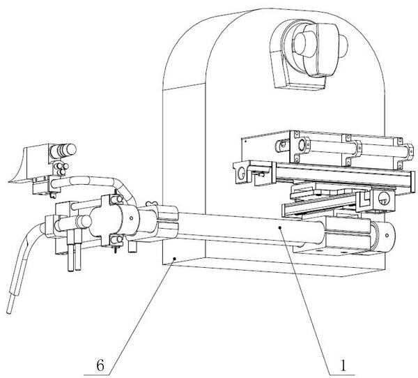 Electro-gas vertical welding automatic moving type robot system