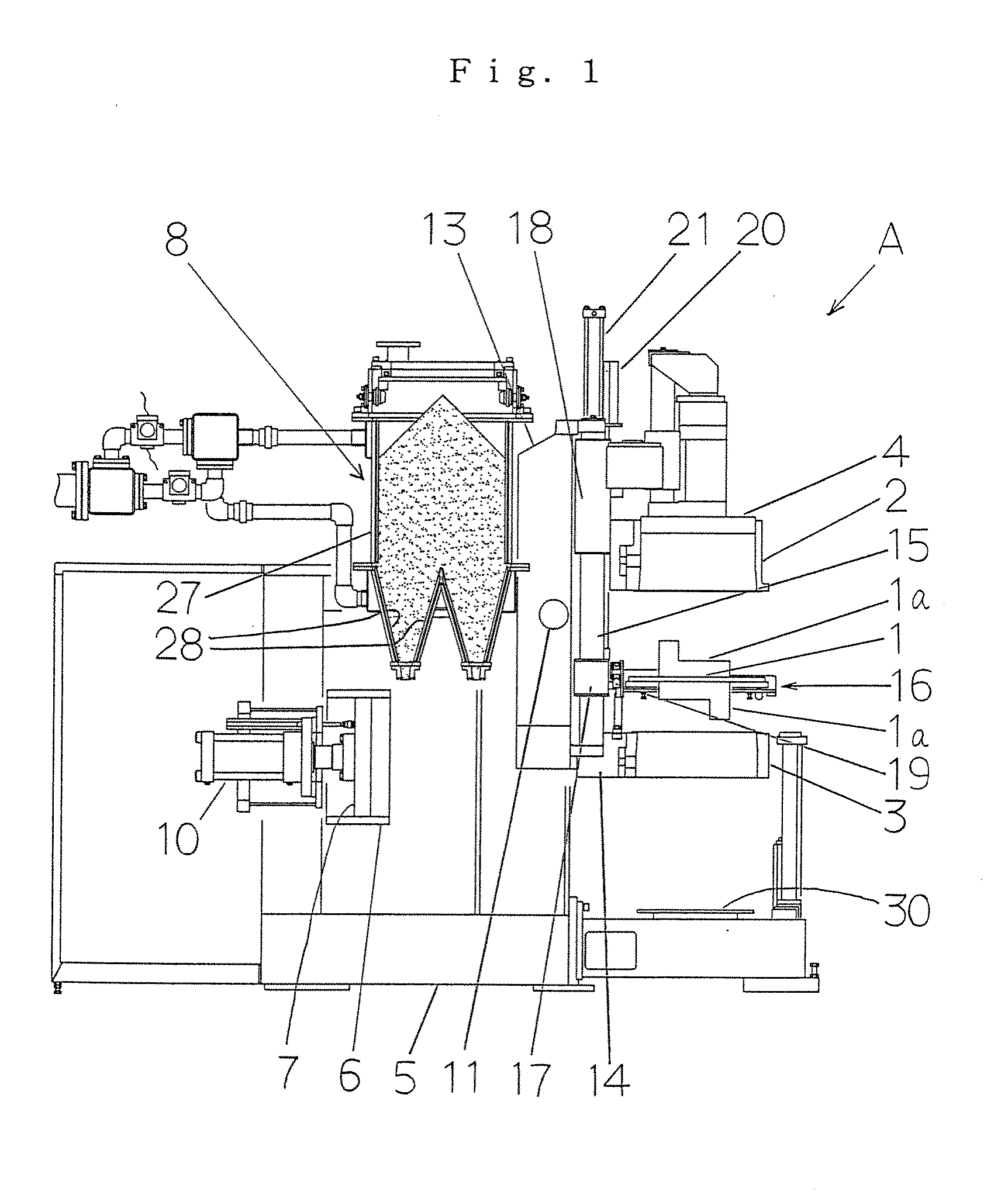 A core-setting apparatus used for a molding apparatus and a method for setting a core