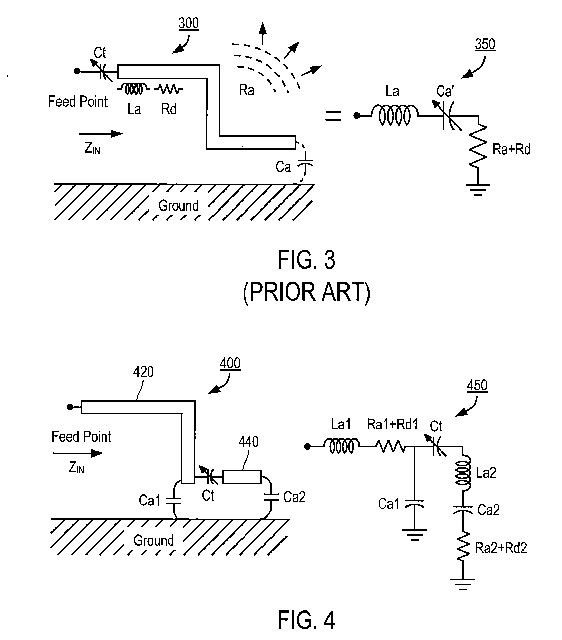 Tunable antenna including tunable capacitor inserted inside the antenna