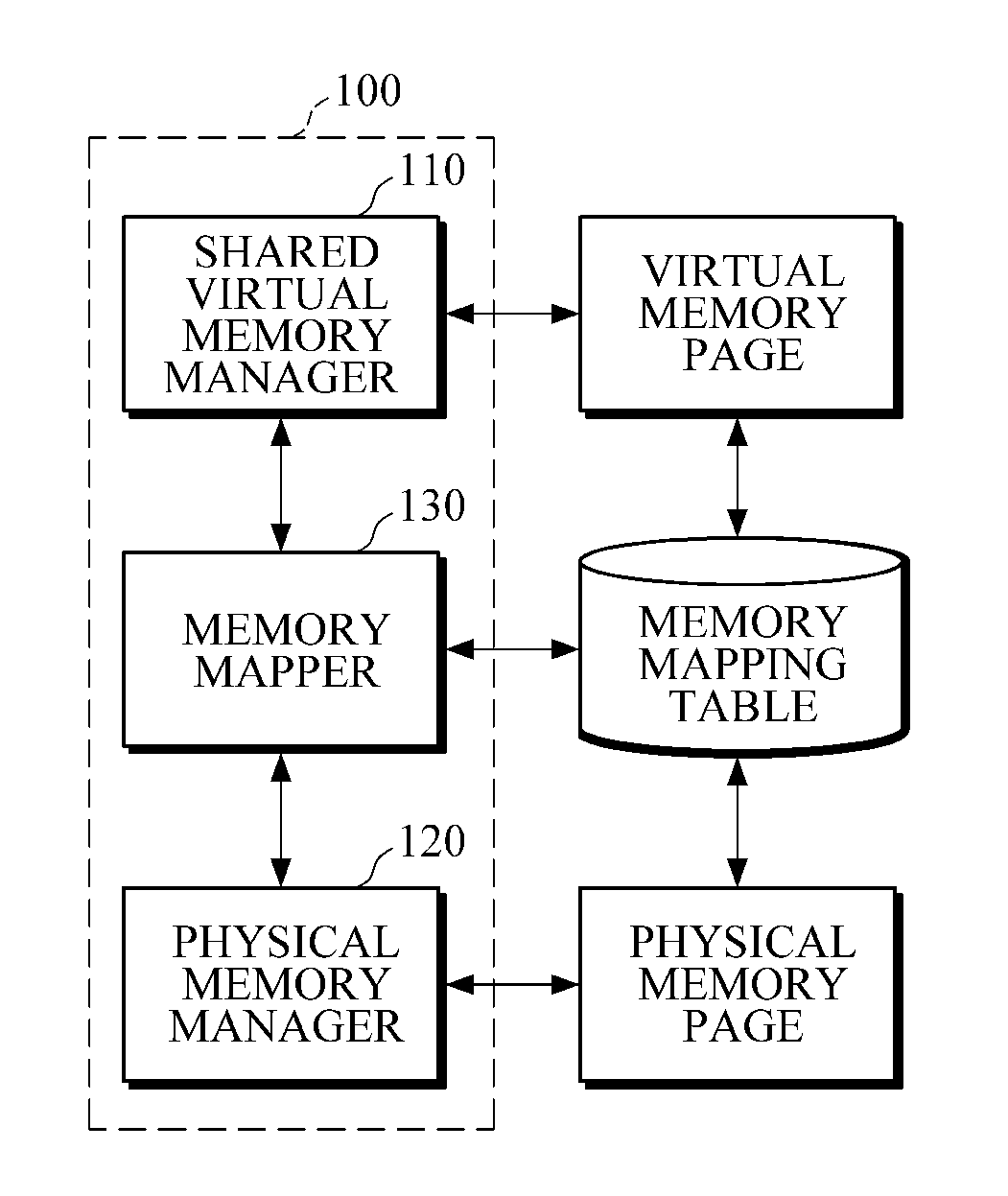 Shared virtual memory management apparatus for providing cache-coherence