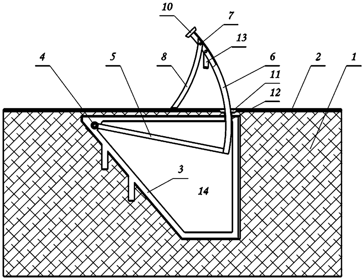 Lifting simple flood-preventing baffle capable of being automatically supported