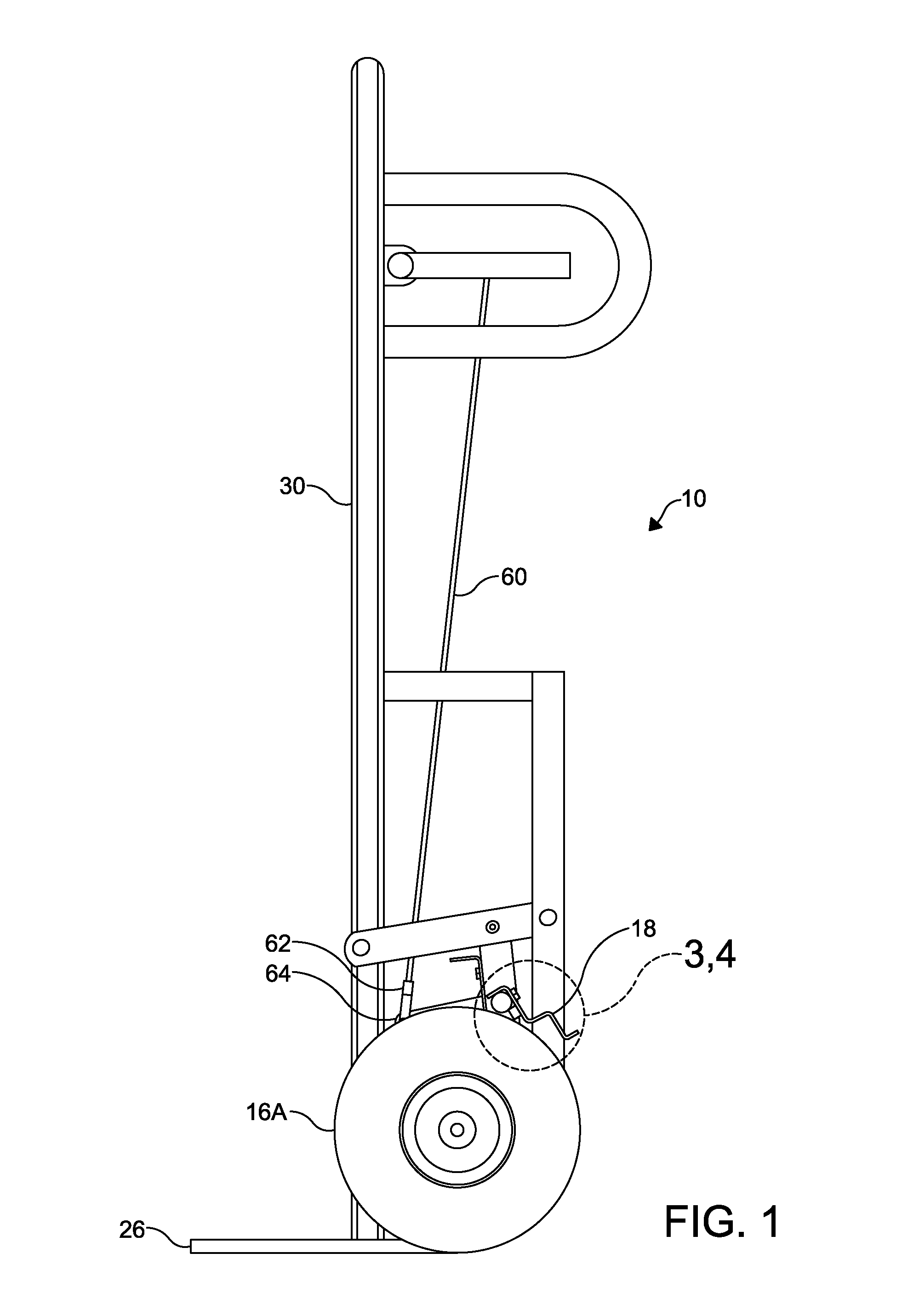 Hand cart braking system