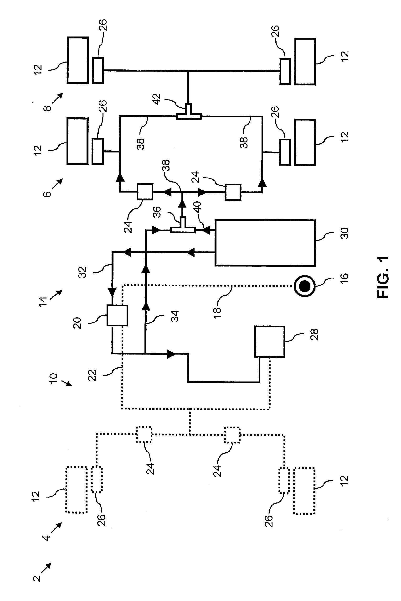 Brake control system for a utility vehicle having a trailer