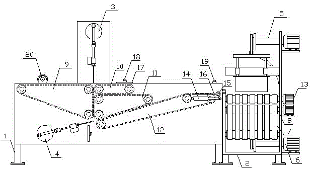 A storage bag folding device