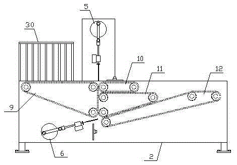 A storage bag folding device