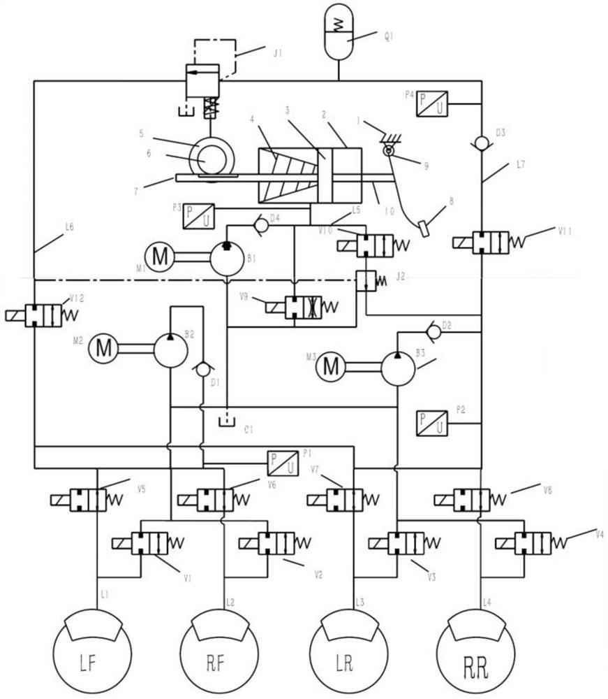 Hydraulic braking system and method