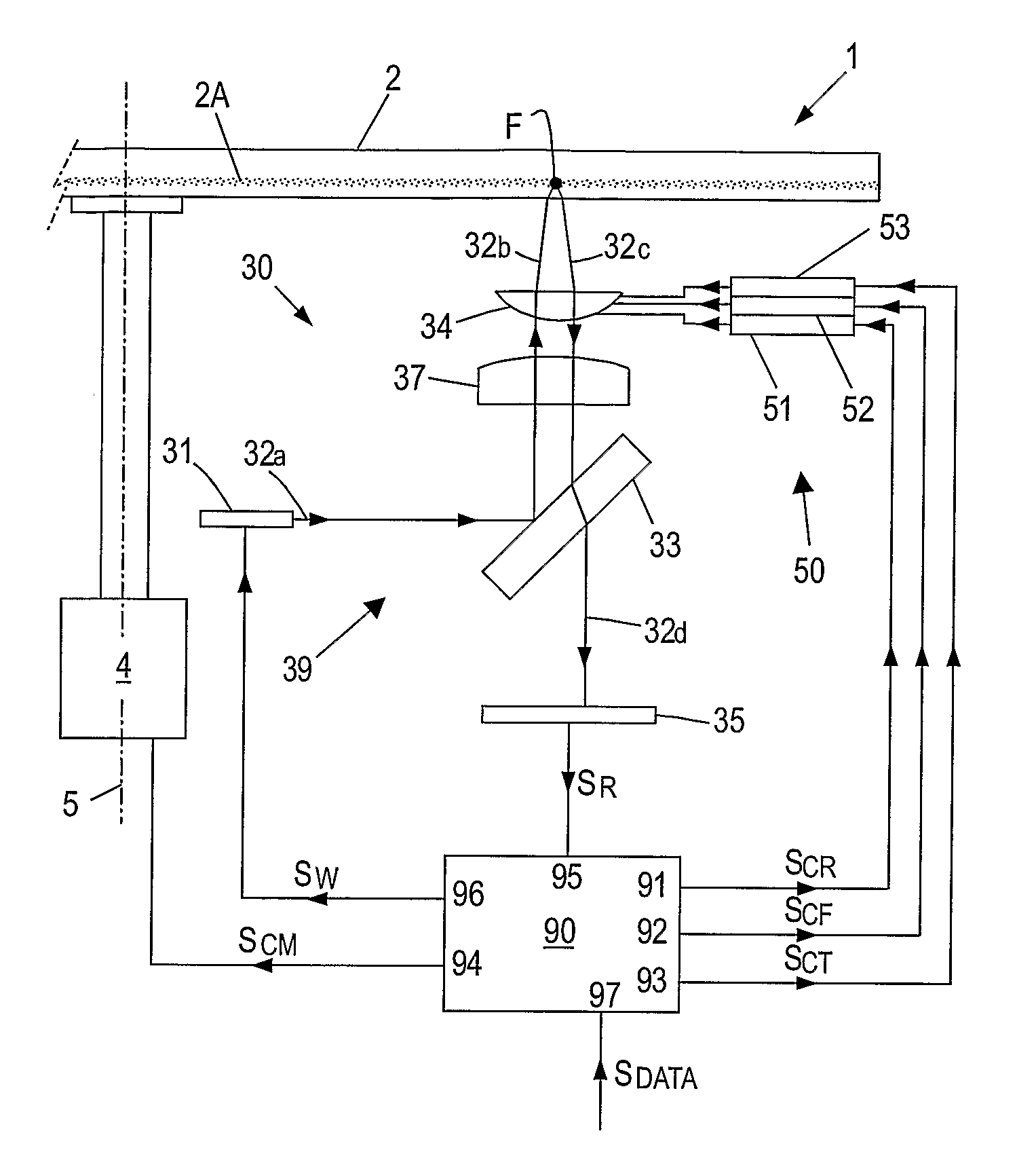 Tracking Error Signal Calibration Method, and Disc Drive Implementing Such Method