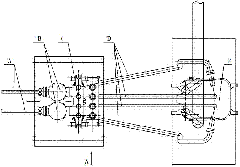 A steam turbine floating valve support structure