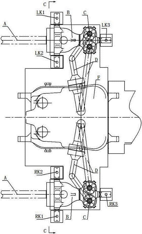 A steam turbine floating valve support structure
