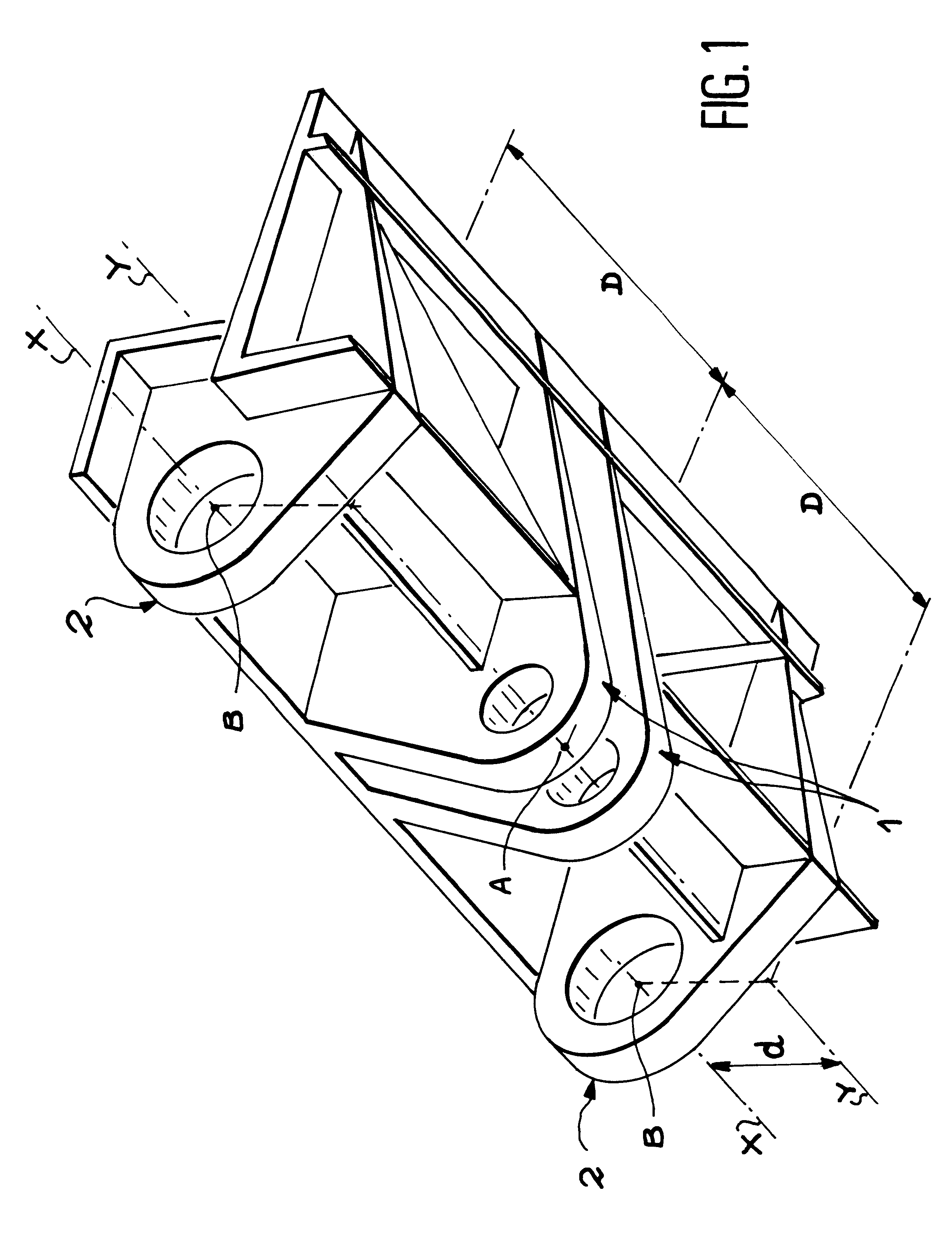 Device and mechanism for transmission of radial forces between the central and end regions of this device