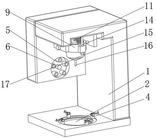 Mechanical machining device for hardware parts