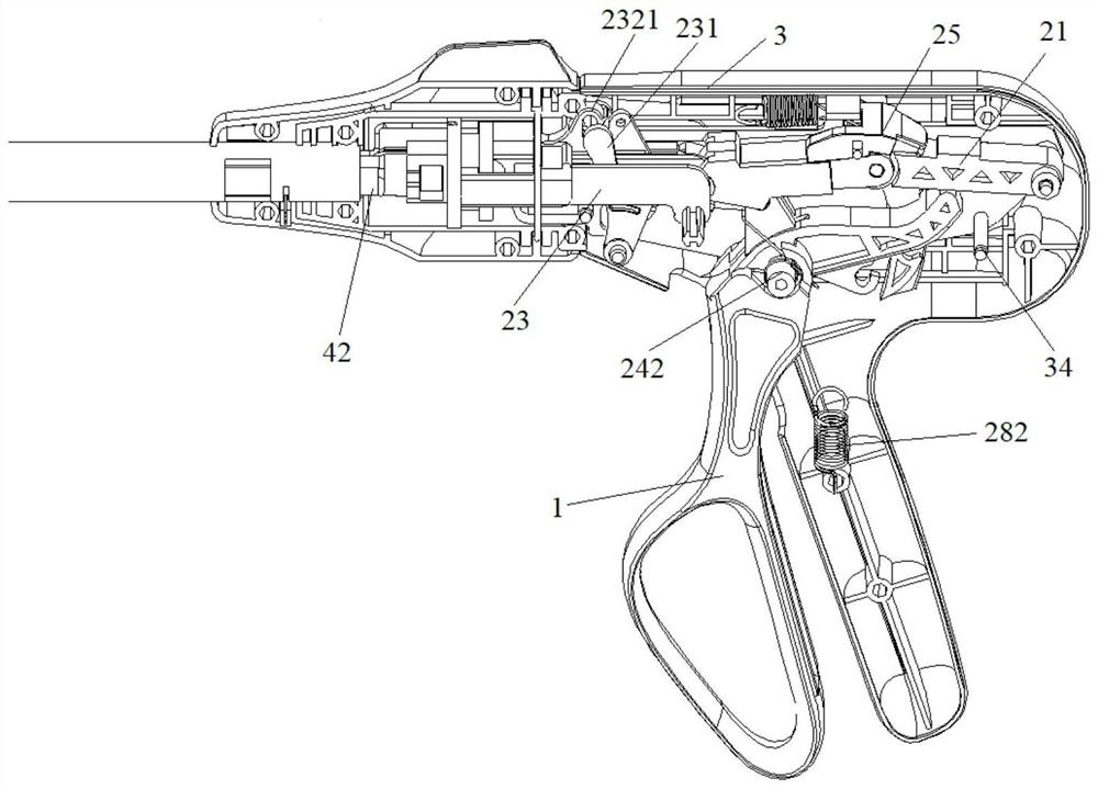 A driving device and a stapler for an intracavitary surgical stapler