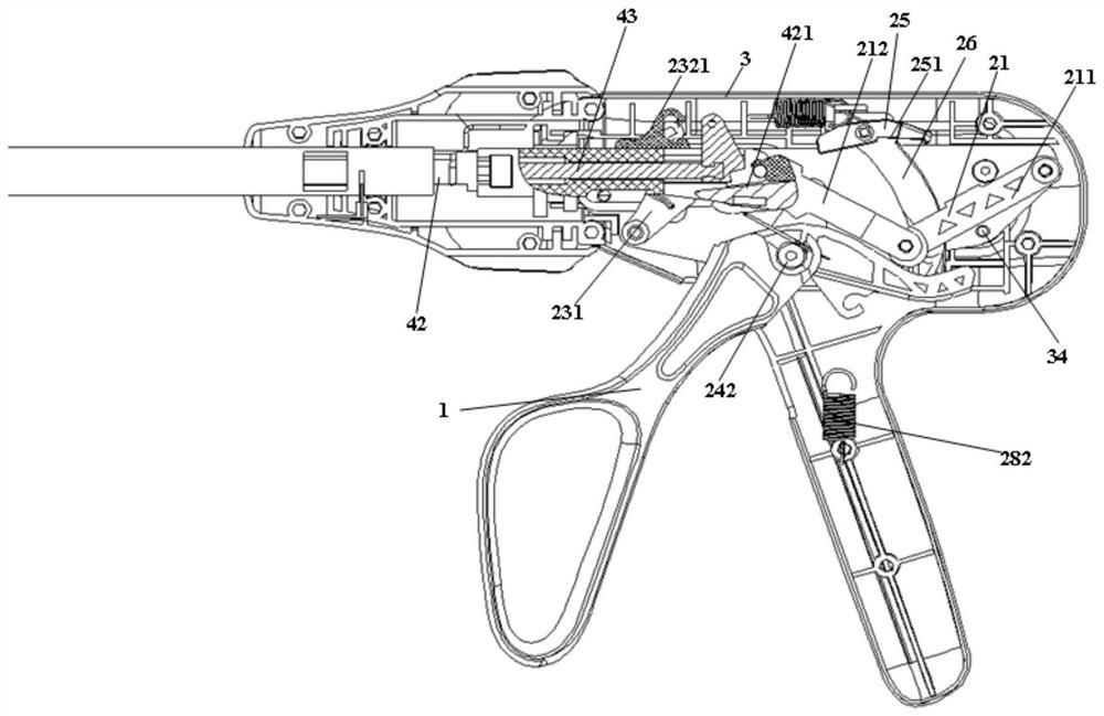 A driving device and a stapler for an intracavitary surgical stapler