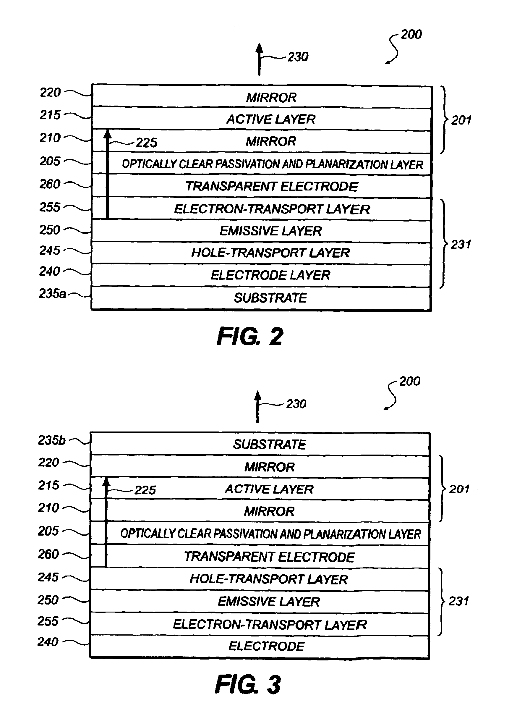 Incoherent light-emitting device apparatus for driving vertical laser cavity