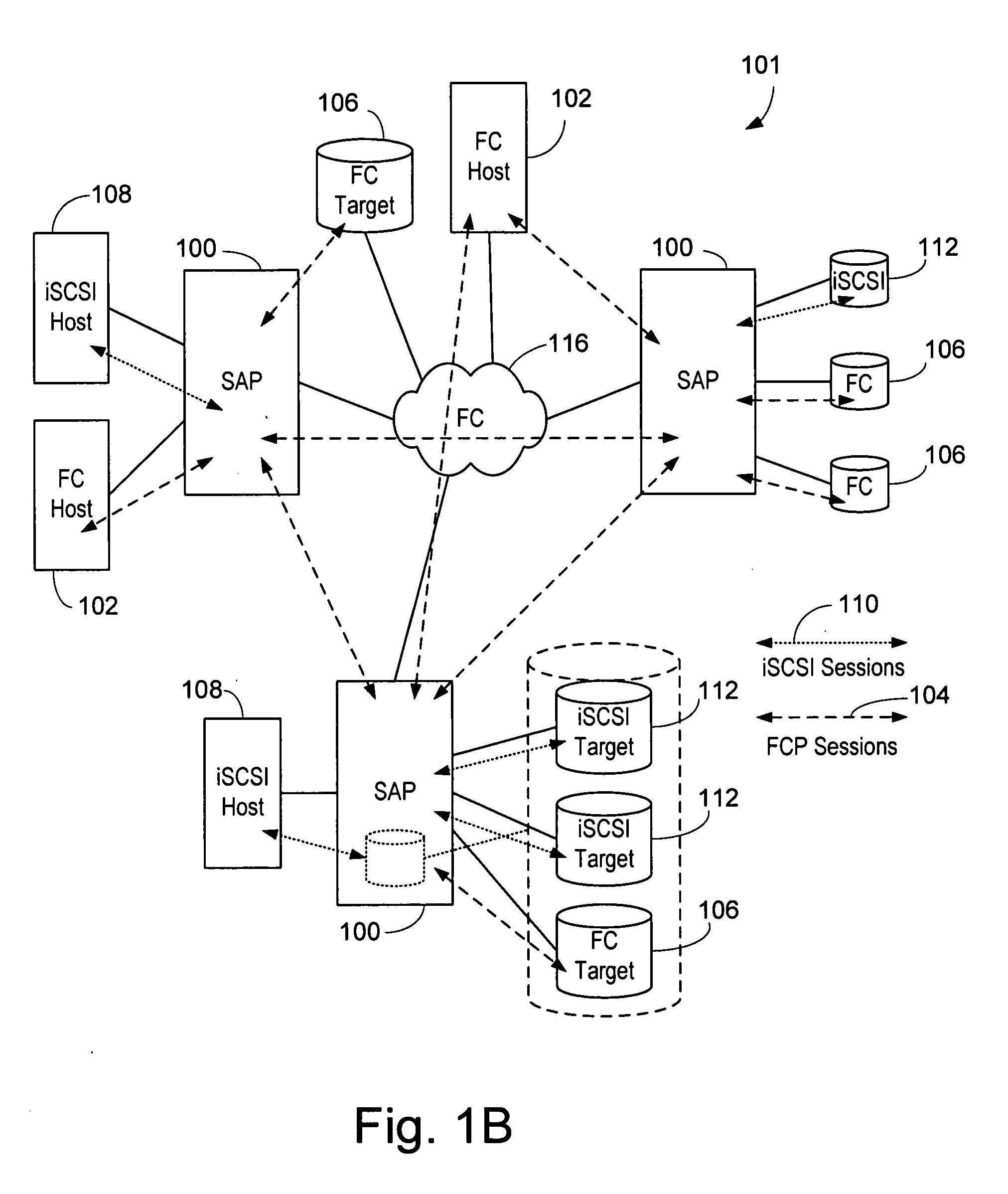 Apparatus and method for internet protocol data processing in a storage processing device