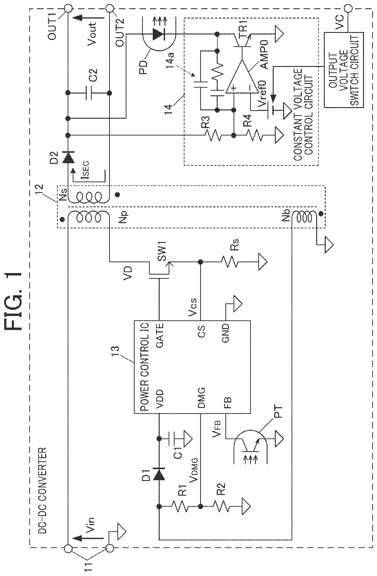 Resonance voltage attenuation detection circuit, semiconductor device for switching power, and switching power supply